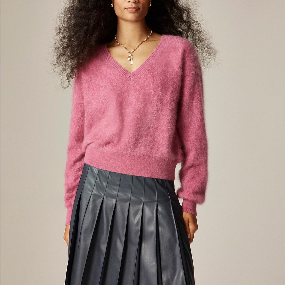J. Crew Brushed Cashmere V-Neck Women's Sweater - Picture 4 of 4